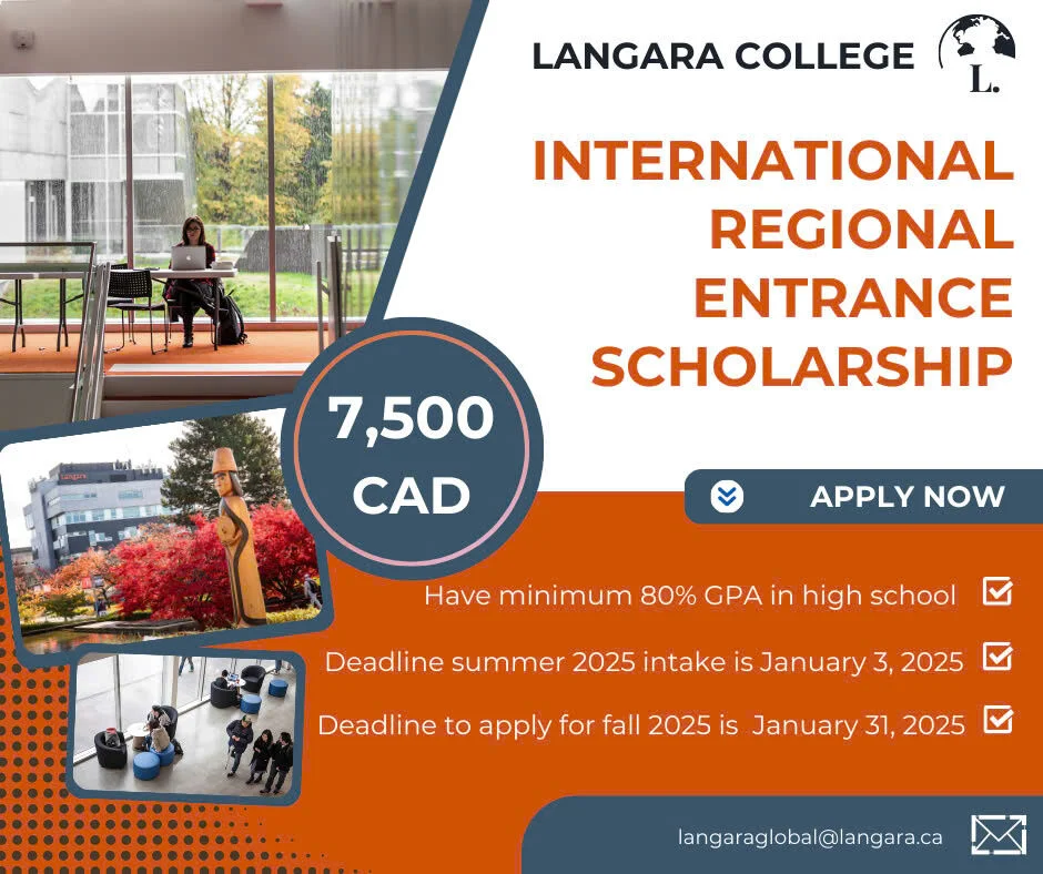 Học Bổng Canada Trị Giá 7500 CAD Từ Langara College - Cơ Hội Du Học Canada 2025